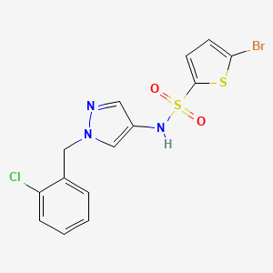 molecular formula C14H11BrClN3O2S2 B4383056 5-BROMO-N~2~-[1-(2-CHLOROBENZYL)-1H-PYRAZOL-4-YL]-2-THIOPHENESULFONAMIDE 