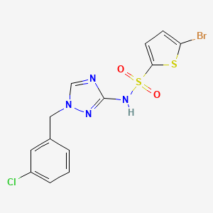 5-bromo-N-[1-[(3-chlorophenyl)methyl]-1,2,4-triazol-3-yl]thiophene-2-sulfonamide