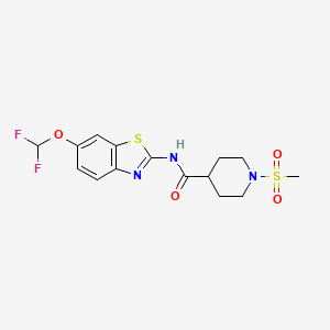 N~4~-[6-(DIFLUOROMETHOXY)-1,3-BENZOTHIAZOL-2-YL]-1-(METHYLSULFONYL)-4-PIPERIDINECARBOXAMIDE