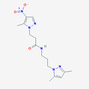 N~1~-[3-(3,5-DIMETHYL-1H-PYRAZOL-1-YL)PROPYL]-3-(5-METHYL-4-NITRO-1H-PYRAZOL-1-YL)PROPANAMIDE