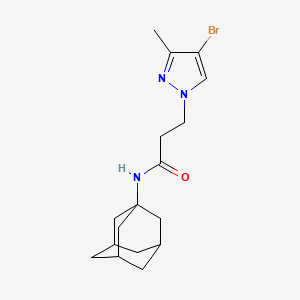 molecular formula C17H24BrN3O B4383117 N~1~-(1-ADAMANTYL)-3-(4-BROMO-3-METHYL-1H-PYRAZOL-1-YL)PROPANAMIDE 