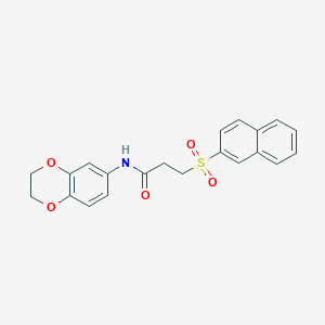 N~1~-(2,3-DIHYDRO-1,4-BENZODIOXIN-6-YL)-3-(2-NAPHTHYLSULFONYL)PROPANAMIDE