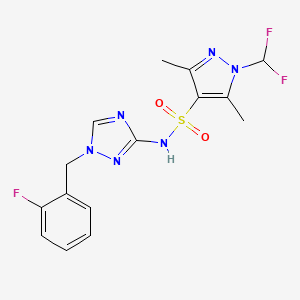 1-(DIFLUOROMETHYL)-N~4~-[1-(2-FLUOROBENZYL)-1H-1,2,4-TRIAZOL-3-YL]-3,5-DIMETHYL-1H-PYRAZOLE-4-SULFONAMIDE