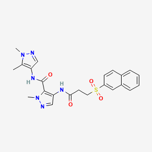 N-(1,5-dimethyl-1H-pyrazol-4-yl)-1-methyl-4-{[3-(2-naphthylsulfonyl)propanoyl]amino}-1H-pyrazole-5-carboxamide