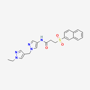 N~1~-{1-[(1-ETHYL-1H-PYRAZOL-4-YL)METHYL]-1H-PYRAZOL-4-YL}-3-(2-NAPHTHYLSULFONYL)PROPANAMIDE