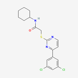 N-cyclohexyl-2-{[4-(3,5-dichlorophenyl)-2-pyrimidinyl]thio}acetamide