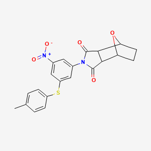 4-{3-[(4-methylphenyl)thio]-5-nitrophenyl}-10-oxa-4-azatricyclo[5.2.1.0~2,6~]decane-3,5-dione