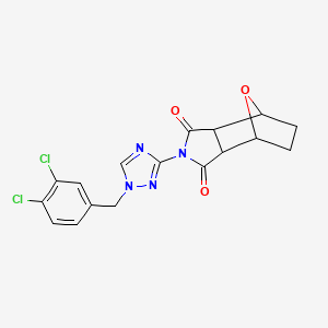 4-[1-(3,4-dichlorobenzyl)-1H-1,2,4-triazol-3-yl]-10-oxa-4-azatricyclo[5.2.1.0~2,6~]decane-3,5-dione