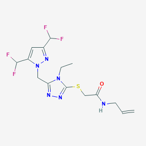 N-allyl-2-[(5-{[3,5-bis(difluoromethyl)-1H-pyrazol-1-yl]methyl}-4-ethyl-4H-1,2,4-triazol-3-yl)thio]acetamide