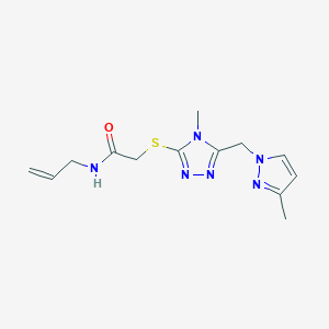 N-allyl-2-({4-methyl-5-[(3-methyl-1H-pyrazol-1-yl)methyl]-4H-1,2,4-triazol-3-yl}thio)acetamide