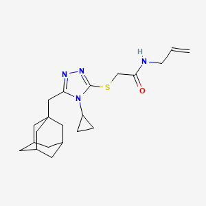 2-{[5-(1-adamantylmethyl)-4-cyclopropyl-4H-1,2,4-triazol-3-yl]thio}-N-allylacetamide