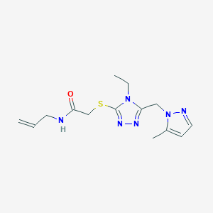 N-allyl-2-({4-ethyl-5-[(5-methyl-1H-pyrazol-1-yl)methyl]-4H-1,2,4-triazol-3-yl}thio)acetamide