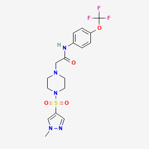 2-{4-[(1-methyl-1H-pyrazol-4-yl)sulfonyl]-1-piperazinyl}-N-[4-(trifluoromethoxy)phenyl]acetamide