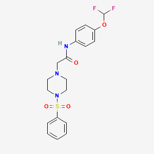 N-[4-(difluoromethoxy)phenyl]-2-[4-(phenylsulfonyl)-1-piperazinyl]acetamide