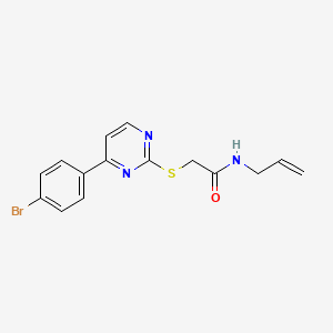 molecular formula C15H14BrN3OS B4383440 N-allyl-2-{[4-(4-bromophenyl)-2-pyrimidinyl]thio}acetamide 