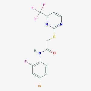 N~1~-(4-BROMO-2-FLUOROPHENYL)-2-{[4-(TRIFLUOROMETHYL)-2-PYRIMIDINYL]SULFANYL}ACETAMIDE