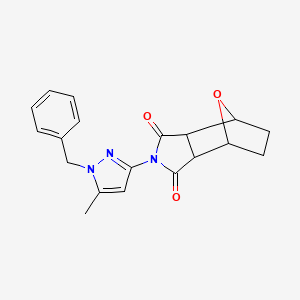 4-(1-benzyl-5-methyl-1H-pyrazol-3-yl)-10-oxa-4-azatricyclo[5.2.1.0~2,6~]decane-3,5-dione