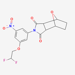 4-[3-(2,2-difluoroethoxy)-5-nitrophenyl]-10-oxa-4-azatricyclo[5.2.1.0~2,6~]decane-3,5-dione