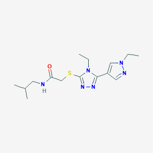 2-{[4-ethyl-5-(1-ethyl-1H-pyrazol-4-yl)-4H-1,2,4-triazol-3-yl]thio}-N-isobutylacetamide