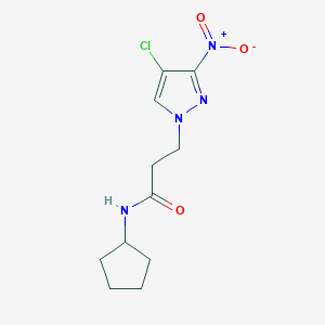 3-(4-chloro-3-nitro-1H-pyrazol-1-yl)-N-cyclopentylpropanamide