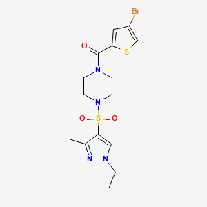 1-[(4-bromo-2-thienyl)carbonyl]-4-[(1-ethyl-3-methyl-1H-pyrazol-4-yl)sulfonyl]piperazine