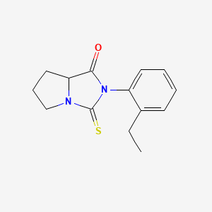 2-(2-ethylphenyl)-3-thioxohexahydro-1H-pyrrolo[1,2-c]imidazol-1-one