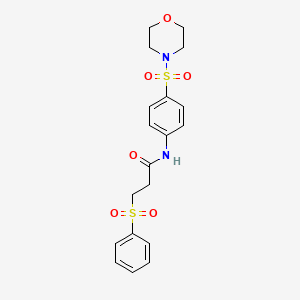 N~1~-[4-(morpholinosulfonyl)phenyl]-3-(phenylsulfonyl)propanamide