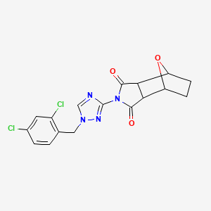 4-[1-(2,4-dichlorobenzyl)-1H-1,2,4-triazol-3-yl]-10-oxa-4-azatricyclo[5.2.1.0~2,6~]decane-3,5-dione