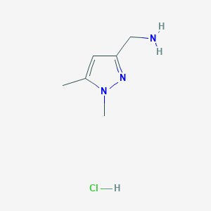 molecular formula C6H12ClN3 B4383625 (1,5-Dimethyl-1H-pyrazol-3-yl)methanamine hydrochloride 