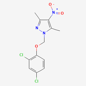 molecular formula C12H11Cl2N3O3 B4383681 1-[(2,4-dichlorophenoxy)methyl]-3,5-dimethyl-4-nitro-1H-pyrazole 