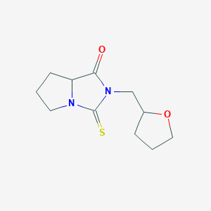 molecular formula C11H16N2O2S B4383728 2-(tetrahydro-2-furanylmethyl)-3-thioxohexahydro-1H-pyrrolo[1,2-c]imidazol-1-one 