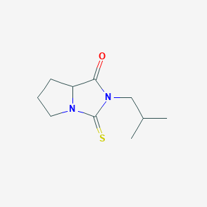 2-isobutyl-3-thioxohexahydro-1H-pyrrolo[1,2-c]imidazol-1-one