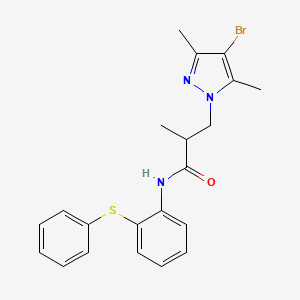 3-(4-BROMO-3,5-DIMETHYL-1H-PYRAZOL-1-YL)-2-METHYL-N~1~-[2-(PHENYLSULFANYL)PHENYL]PROPANAMIDE