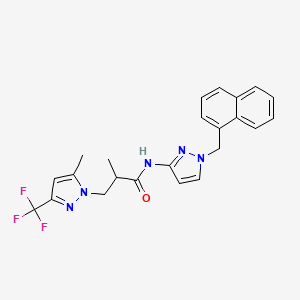 2-METHYL-3-[5-METHYL-3-(TRIFLUOROMETHYL)-1H-PYRAZOL-1-YL]-N~1~-[1-(1-NAPHTHYLMETHYL)-1H-PYRAZOL-3-YL]PROPANAMIDE