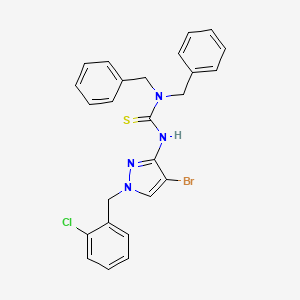 N,N-dibenzyl-N'-[4-bromo-1-(2-chlorobenzyl)-1H-pyrazol-3-yl]thiourea