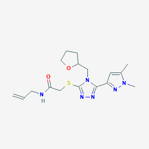 N-allyl-2-{[5-(1,5-dimethyl-1H-pyrazol-3-yl)-4-(tetrahydro-2-furanylmethyl)-4H-1,2,4-triazol-3-yl]thio}acetamide