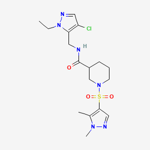 N~3~-[(4-CHLORO-1-ETHYL-1H-PYRAZOL-5-YL)METHYL]-1-[(1,5-DIMETHYL-1H-PYRAZOL-4-YL)SULFONYL]-3-PIPERIDINECARBOXAMIDE