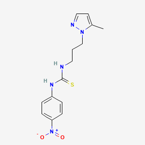 N-[3-(5-methyl-1H-pyrazol-1-yl)propyl]-N'-(4-nitrophenyl)thiourea