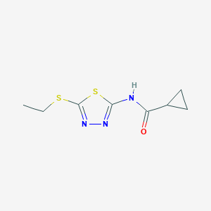 molecular formula C8H11N3OS2 B438385 N-[5-(ethylsulfanyl)-1,3,4-thiadiazol-2-yl]cyclopropanecarboxamide CAS No. 51321-54-1