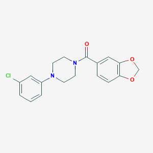 1,3-Benzodioxol-5-yl[4-(3-chlorophenyl)piperazin-1-yl]methanone