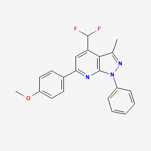 4-(difluoromethyl)-6-(4-methoxyphenyl)-3-methyl-1-phenyl-1H-pyrazolo[3,4-b]pyridine