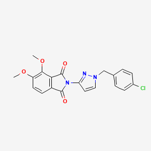 molecular formula C20H16ClN3O4 B4383899 2-[1-(4-chlorobenzyl)-1H-pyrazol-3-yl]-4,5-dimethoxy-1H-isoindole-1,3(2H)-dione 