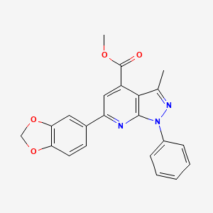 methyl 6-(1,3-benzodioxol-5-yl)-3-methyl-1-phenyl-1H-pyrazolo[3,4-b]pyridine-4-carboxylate