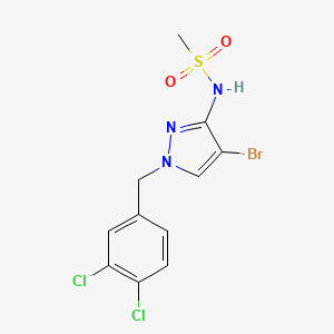 N-[4-bromo-1-(3,4-dichlorobenzyl)-1H-pyrazol-3-yl]methanesulfonamide