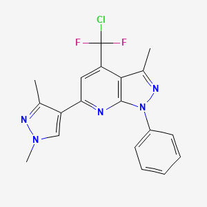 4-[chloro(difluoro)methyl]-6-(1,3-dimethyl-1H-pyrazol-4-yl)-3-methyl-1-phenyl-1H-pyrazolo[3,4-b]pyridine