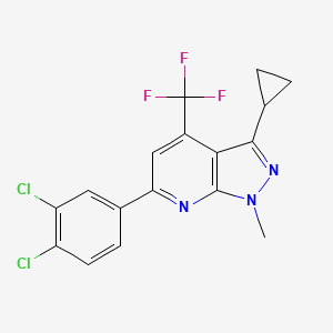 3-cyclopropyl-6-(3,4-dichlorophenyl)-1-methyl-4-(trifluoromethyl)-1H-pyrazolo[3,4-b]pyridine