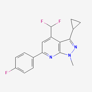 3-cyclopropyl-4-(difluoromethyl)-6-(4-fluorophenyl)-1-methyl-1H-pyrazolo[3,4-b]pyridine