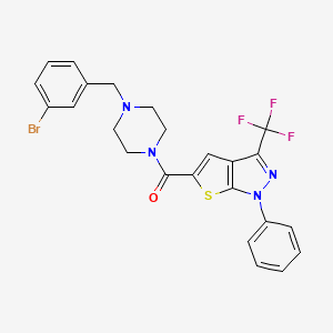 [4-(3-BROMOBENZYL)PIPERAZINO][1-PHENYL-3-(TRIFLUOROMETHYL)-1H-THIENO[2,3-C]PYRAZOL-5-YL]METHANONE