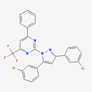 2-[3,5-bis(3-bromophenyl)-1H-pyrazol-1-yl]-4-phenyl-6-(trifluoromethyl)pyrimidine