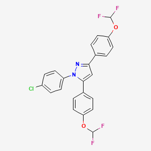 1-(4-chlorophenyl)-3,5-bis[4-(difluoromethoxy)phenyl]-1H-pyrazole